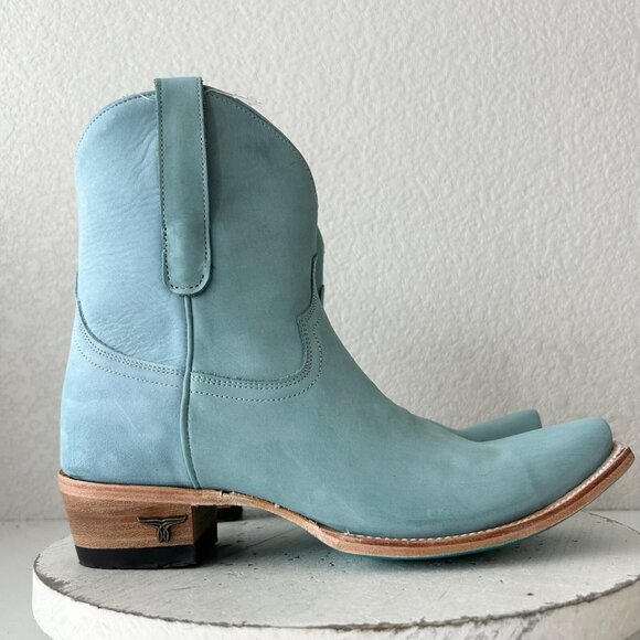 Lane EMMA JANE Womens Cowboy Bootie 8 Western Blue Cowgirl Short Boots Snip Toe - Picture 2 of 9